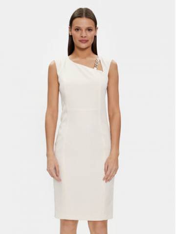 Liu Jo Коктейльна сукня CA4211 T2200 Écru Regular Fit Liu Jo Коктейльна сукня CA4211 T2200 Écru Regular Fit