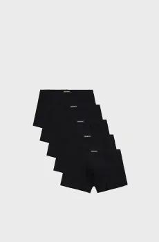 Мужские черные боксеры (5 шт) Черный M Atlantic 5BMH-007