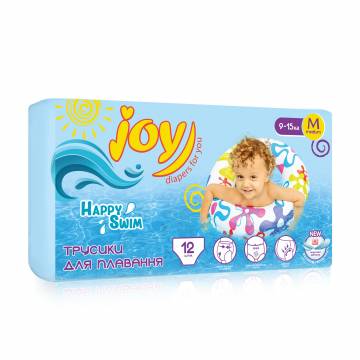Подгузники-трусики для плавания Joy Happy Swim размер M (9-15 кг), 12 шт Подгузники-трусики для плавания Joy Happy Swim размер M (9-15 кг), 12 шт