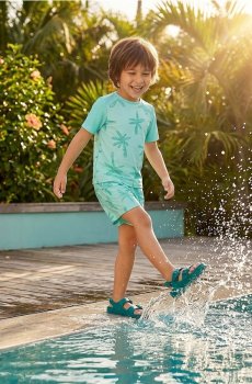 Пляжний комплект з UPF 40+ Active - light blue