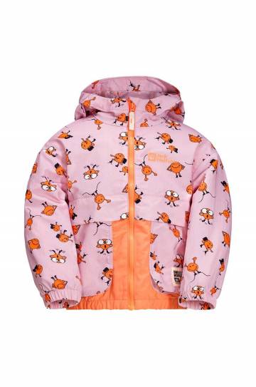 Детский дождевик Jack Wolfskin SMILEYWORLD AOP цвет розовый Детский дождевик Jack Wolfskin SMILEYWORLD AOP цвет розовый