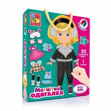 Магнитная игра-одевалка Vladi Toys Trendy Girl 1 кукла, 50 элементов одежды, от 3 лет (VT3702-23) Магнитная игра-одевалка Vladi Toys Trendy Girl 1 кукла, 50 элементов одежды, от 3 лет (VT3702-23)