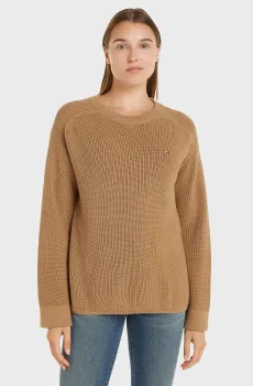 Женский бежевый свитер CO CARDI STITCH Бежевый M Tommy Hilfiger WW0WW40751