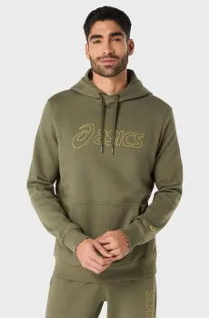 Мужское оливковое худи Оливковый XL Asics 2031E187-302