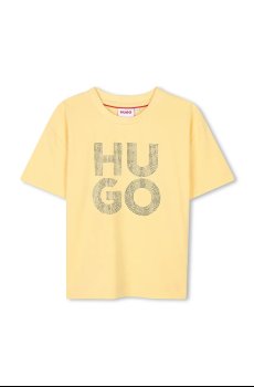 Детская хлопковая футболка HUGO