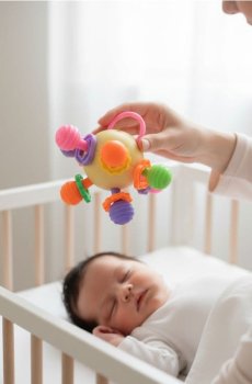 Сенсорний м’яч для немовлят - різнобарвний