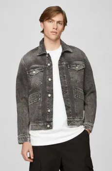 Мужская темно-серая джинсовая куртка ISAAC DENIM TRUCKER CH6187 Серый XL Tommy Jeans DM0DM19362