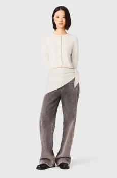 Женский белый шерстяной кардиган Белый 38 MAJE MFPCA00669_Ecru