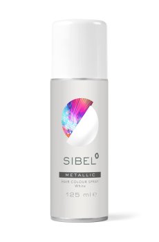 Цветной спрей для волос Sibel Hair Colour Spray Metallic White, 125 мл