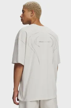 Мужская белая футболка UA M UNSTOPPABLE PLUS HWT SS Белый L Under Armour 6014872-110