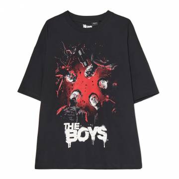 Cropp - Чорна футболка з принтом The Boys - чорний Cropp - Чорна футболка з принтом The Boys - чорний