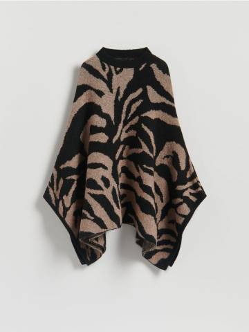 Reserved - Пончо з візерунком - різнобарвний - 700FE-MLC