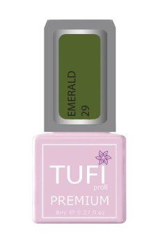 Уценка! Гель-лак для ногтей Tufi Profi Premium Emerald 29 Степная трава, 8 мл
