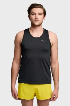 Мужская черная майка STOPWATCH SINGLET Черный M Saucony SAM800375-BK