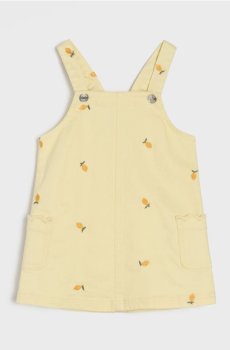 Сукня-сарафан з лимонним мотивом - світло-жовтий