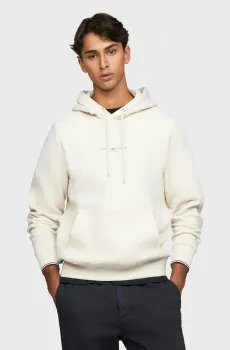 Мужское бежевое худи TOMMY LOGO TIPPED Бежевый M Tommy Hilfiger MW0MW32673