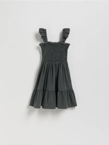 Reserved - Структурована сукня без рукавів - темно-сірий - 769DR-90X