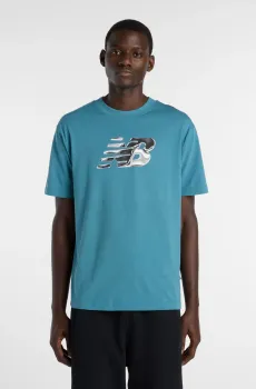 Мужская голубая футболка Future Tech Синий M New Balance MT6151O4AAZ