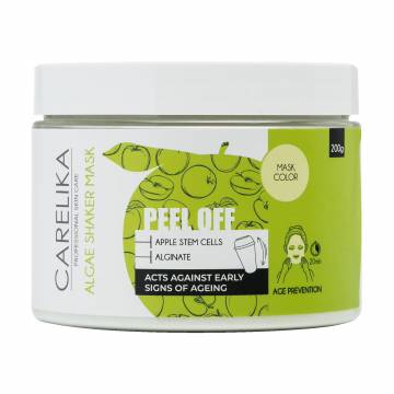 Альгинатная маска-шейкер для лица Carelika Peel Off Algae Shaker Mask Apple Stem Cells со стволовыми клетками яблока, 200 г Альгинатная маска-шейкер для лица Carelika Peel Off Algae Shaker Mask Apple Stem Cells со стволовыми клетками яблока, 200 г