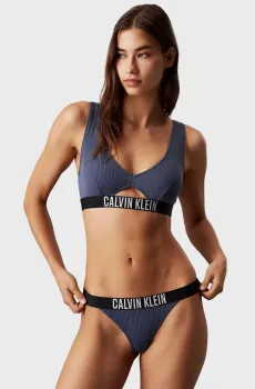 Женские серые трусики от купальника BRAZILIAN Серый M Calvin Klein KW0KW02753