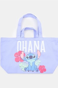 Тканинна shopper-сумка з принтом Stitch - блакитний