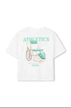 Детская хлопковая футболка HUGO