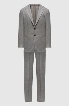 Серый костюм из шерсти и кашемира