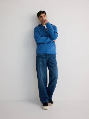 Reserved - Джинси baggy з вареним ефектом - indigo jeans - YV100-57J Reserved - Джинси baggy з вареним ефектом - indigo jeans - YV100-57J