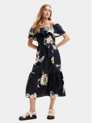 Desigual Літня сукня Georgeo 24SWVW02 Чорний Regular Fit Desigual Літня сукня Georgeo 24SWVW02 Чорний Regular Fit