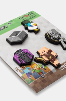Детские значки для обуви Crocs Minecraft 5 Pack 5 шт