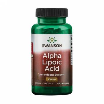 Альфа-липоевая кислота Swanson Alpha Lipoic Acid, 100 мг, 120 капсул