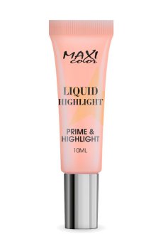 Жидкий хайлайтер для лица Maxi Color Liquid Highlight Prime & Highlight 02 Golden, 10 мл