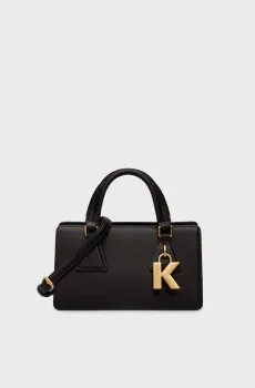 Женская черная кожаная сумка K LOCK SM TOPHANDLE Черный ONESIZE Karl Lagerfeld 240W3049