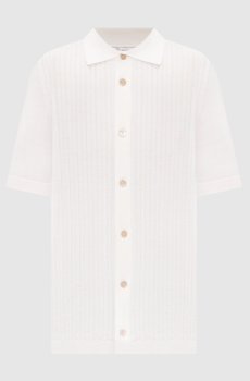 Рубашка цвета айвори с тканым узором