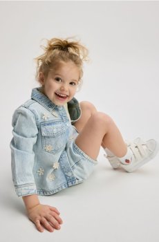 Reserved - Джинсова куртка з аплікацією - синій - 846HN-05J