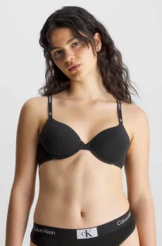 Женский черный бюстгальтер LIGHTLY LINED DEMI Черный 36F Calvin Klein 000QF7219E