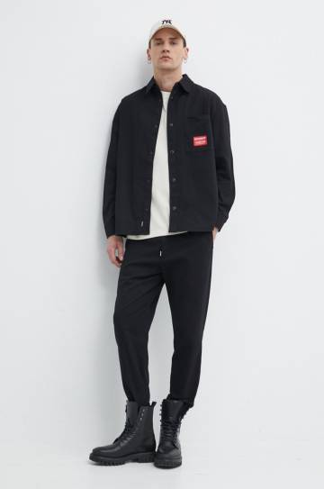 Хлопковые брюки Sprayground цвет чёрный фасон chinos Хлопковые брюки Sprayground цвет чёрный фасон chinos