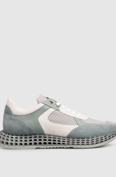 Зеленые комбинированные кроссовки с логотипом