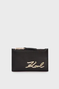 Женский черный кошелек K SIGNATURE 2.0 SLIM Черный ONESIZE Karl Lagerfeld 240W3201