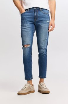 Reserved - Джинси skinny з потертостями - синій - YV107-55J