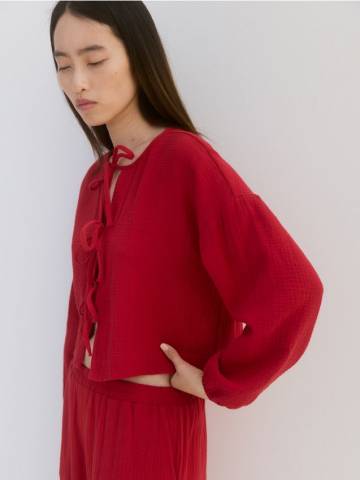 Reserved - LADIES` BLOUSE - червоний - WK553-33X Reserved - LADIES` BLOUSE - червоний - WK553-33X
