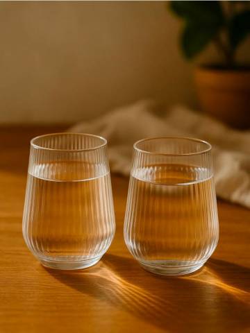 Рифлені склянки, 2 шт. - clear Рифлені склянки, 2 шт. - clear