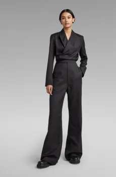 Женский черный шерстяной комбинезон Panzer Черный S G-Star RAW D22172,C897