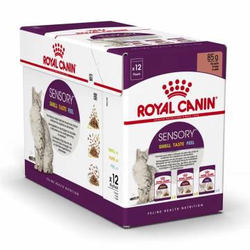 Влажный корм для взрослых кошек Royal Canin Sensory Multipack кусочки в соусе, 12*85 г (15440010)