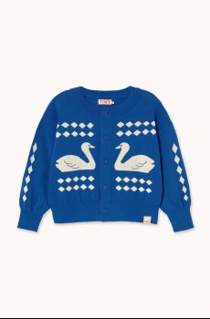 Детский хлопковый кардиган Tinycottons SWANS DIAMONDS CARDIGAN