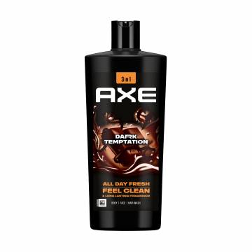 Гель для волос, лица и тела 3 в 1 Axe Dark Temptation All Day Fresh Body Face Hair Wash, 700 мл Гель для волос, лица и тела 3 в 1 Axe Dark Temptation All Day Fresh Body Face Hair Wash, 700 мл
