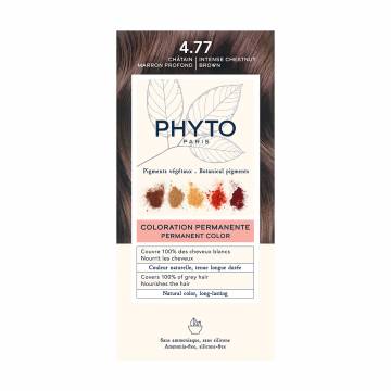 Безаммиачная крем-краска для волос Phyto PhytoColor Coloration Permanente 4.77 Шатен темно-каштановый, 112 мл Безаммиачная крем-краска для волос Phyto PhytoColor Coloration Permanente 4.77 Шатен темно-каштановый, 112 мл