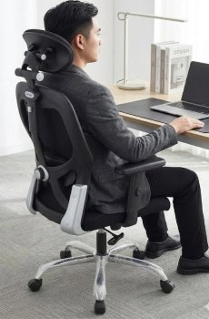 COZY CUB Black Adjustable Seat Height Study Arm Chair