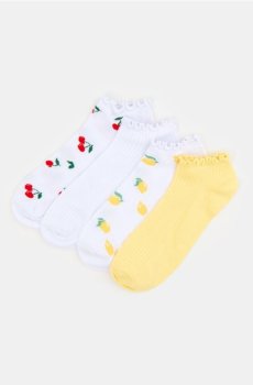 Ребристі шкарпетки 4 pack - різнобарвний