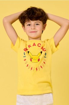 Бавовняна футболка з коротким рукавом Pokémon - жовтий